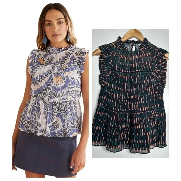 Marie Oliver Tia Silk Blend Blouse Size XXS - Picture 1 of 8